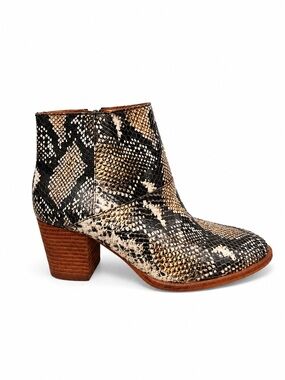 Madewell Snake Print Leather Ankle Boots Women’s Size 6